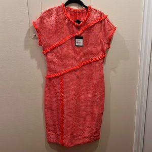 Beautiful red and white St John dress! Size 8 new with tags